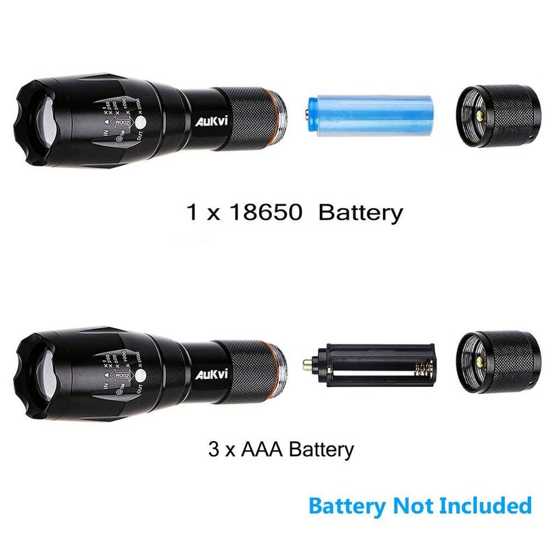 AuKvi 2 Pcs Powerful Red LED Flashlight - Long Range Red Hunting Light Torch, Zoombale, Waterproof, Best for Astronomy, Aviation, Night Observation - Image 5